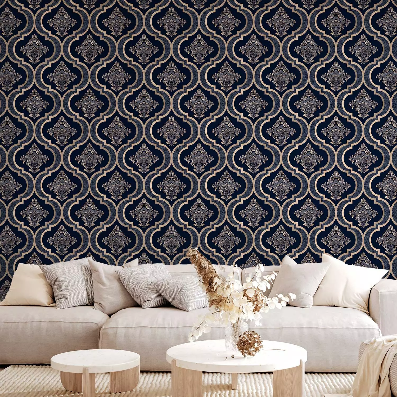 Designer wallpaper installation result
